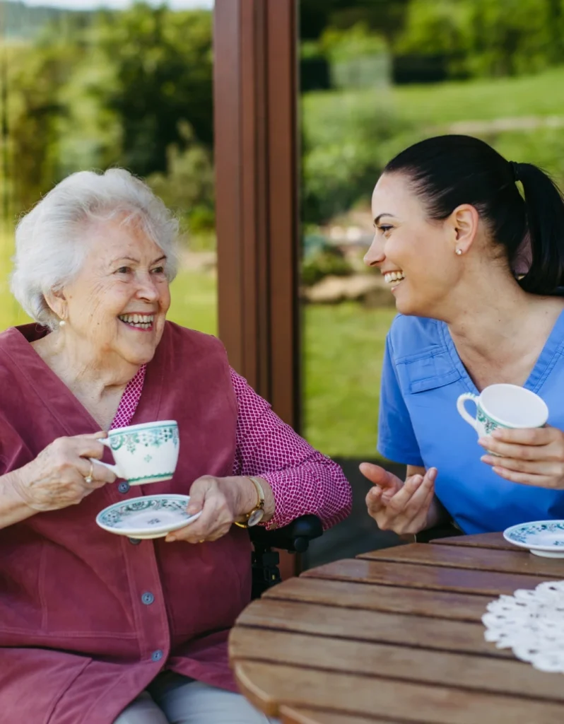 Town Square Hospice | Senior woman having coffee